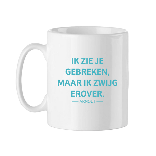 KOFFIETAS 'IK ZIE JE GEBREKEN'