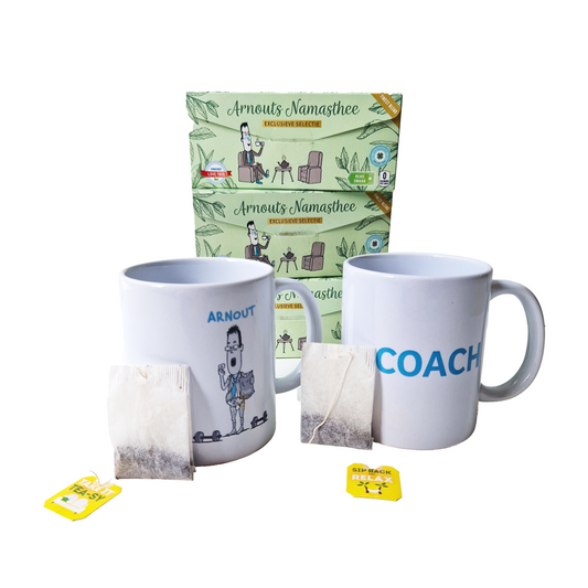 Arnout Van den Bossche - "Namastheepakket: theedoos + 2 tassen"