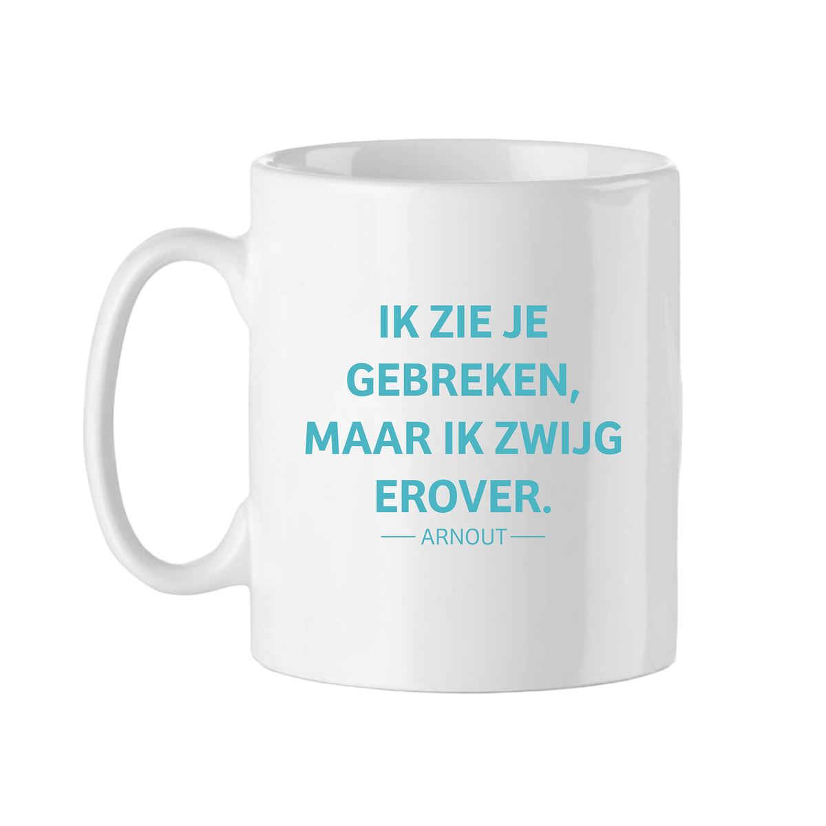 KOFFIETAS 'IK ZIE JE GEBREKEN'