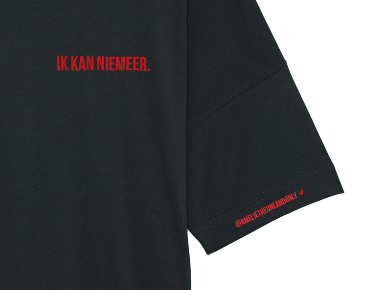 Amelie Albrecht - "Ik kan niemeer" (geborduurd T-shirt / unisex model)